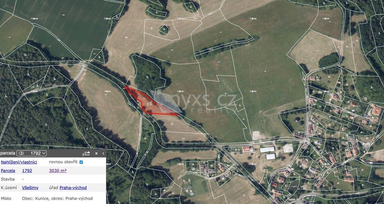 Prodej louka - Všešímy, Kunice, 3 030 m²