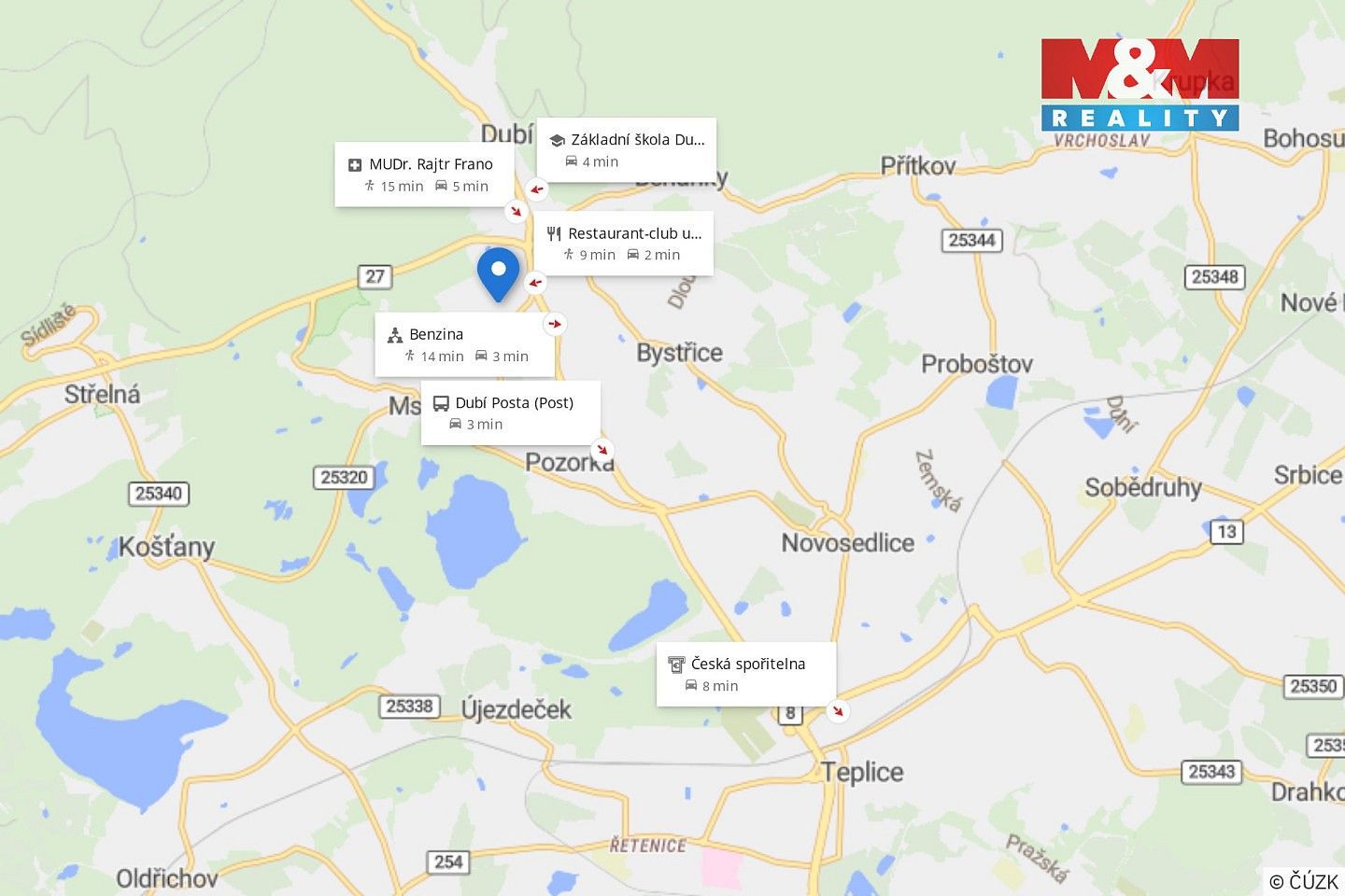 Prodej pozemek pro bydlení - Dubí - Mstišov, okres Teplice, Ústecký kraj - 5