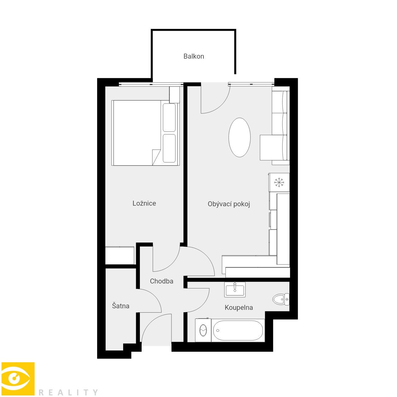 2+kk, Svitákova, Praha Stodůlky, 46 m² - 2
