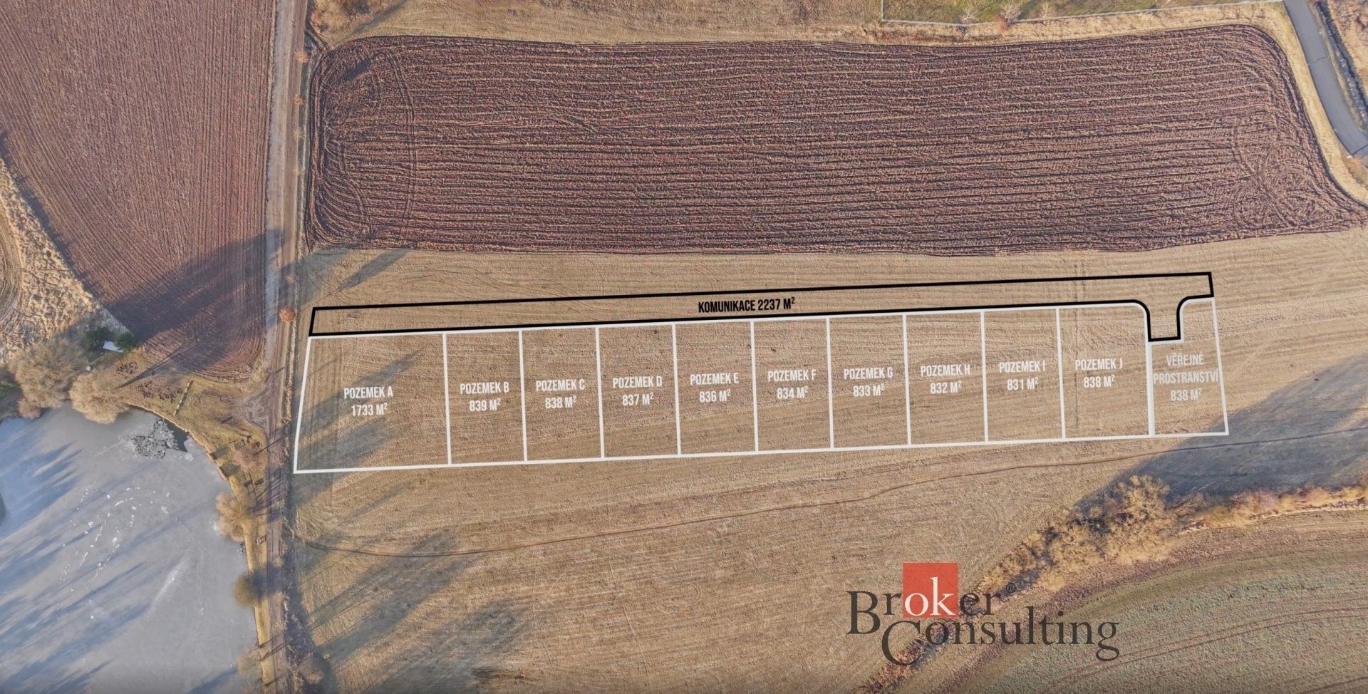 Pozemky pro bydlení, Úherce, 12 377 m² - 1