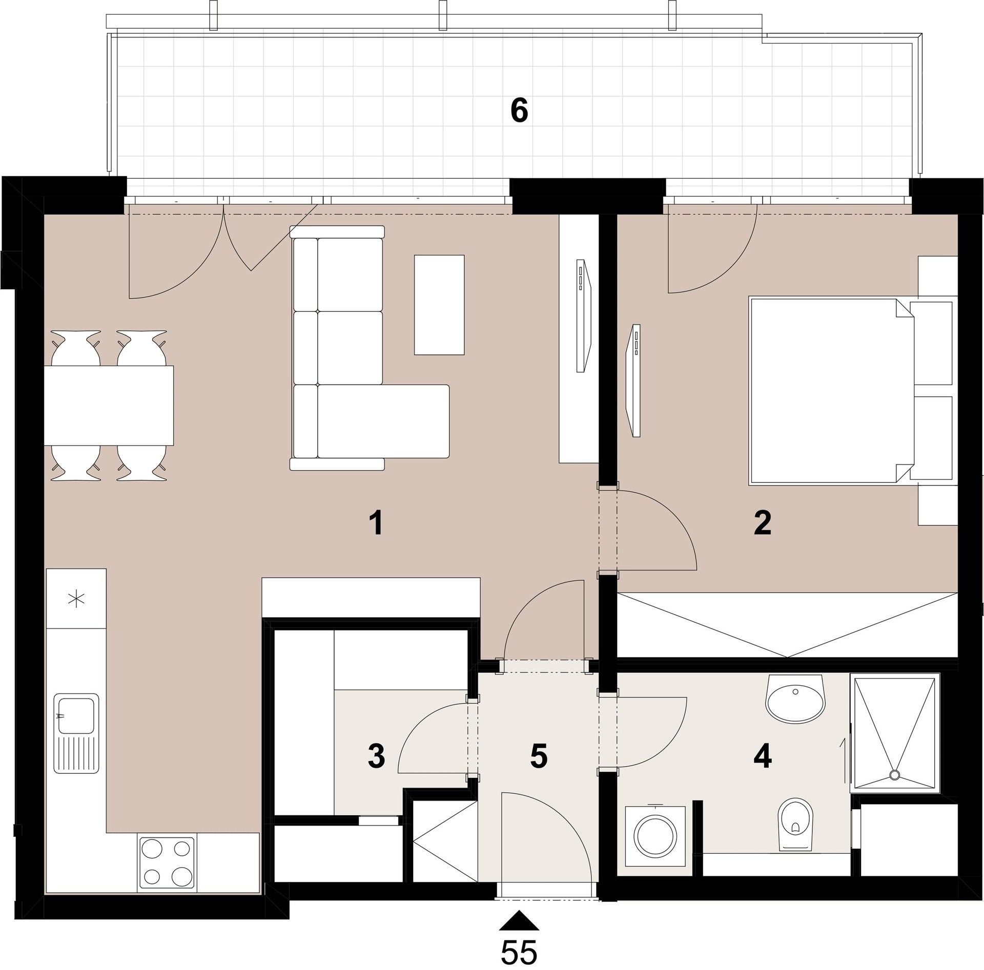 Prodej byt 2+kk - Penízovková, Praha, 56 m²