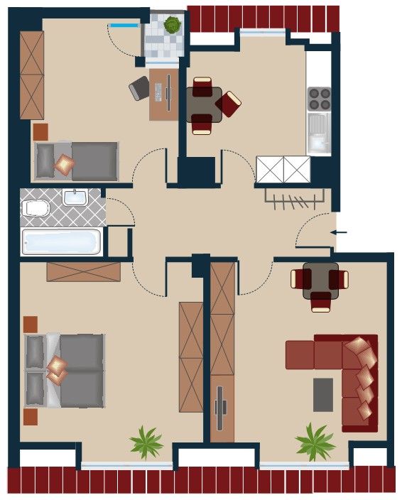 3+1, Roritzerstraße 30 Nürnberg St. Johannis Bayern 90419, 68 m² - 1