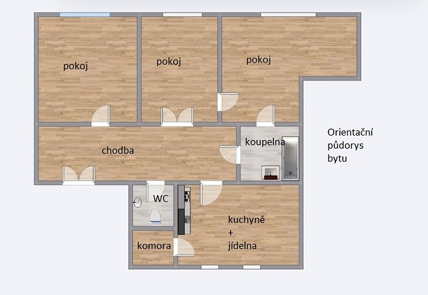 Pronájem byt 3+1 - Tyršova, Ostrava - Moravská Ostrava, 134 m² - 5