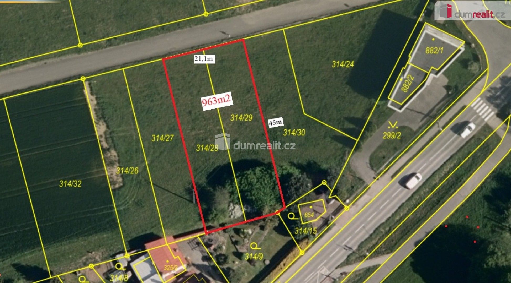 Pozemky pro bydlení, Pohanková ., Zlín Kostelec, 963 m² - 2