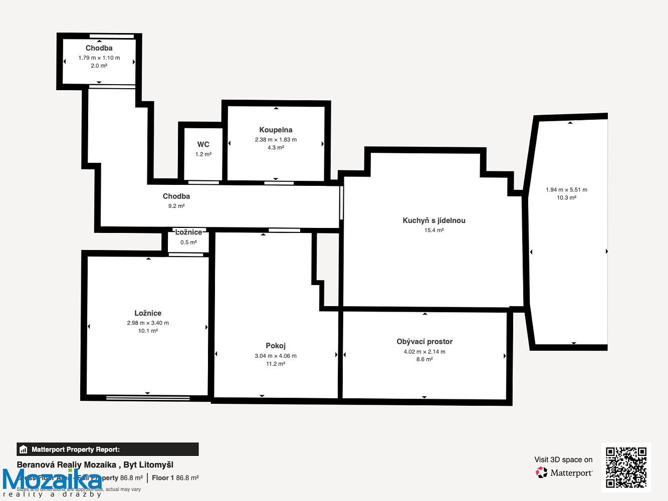 Prodej byt 3+kk - Z. Kopala, Litomyšl - Litomyšl-Město, okres Svitavy, 81 m² - 5