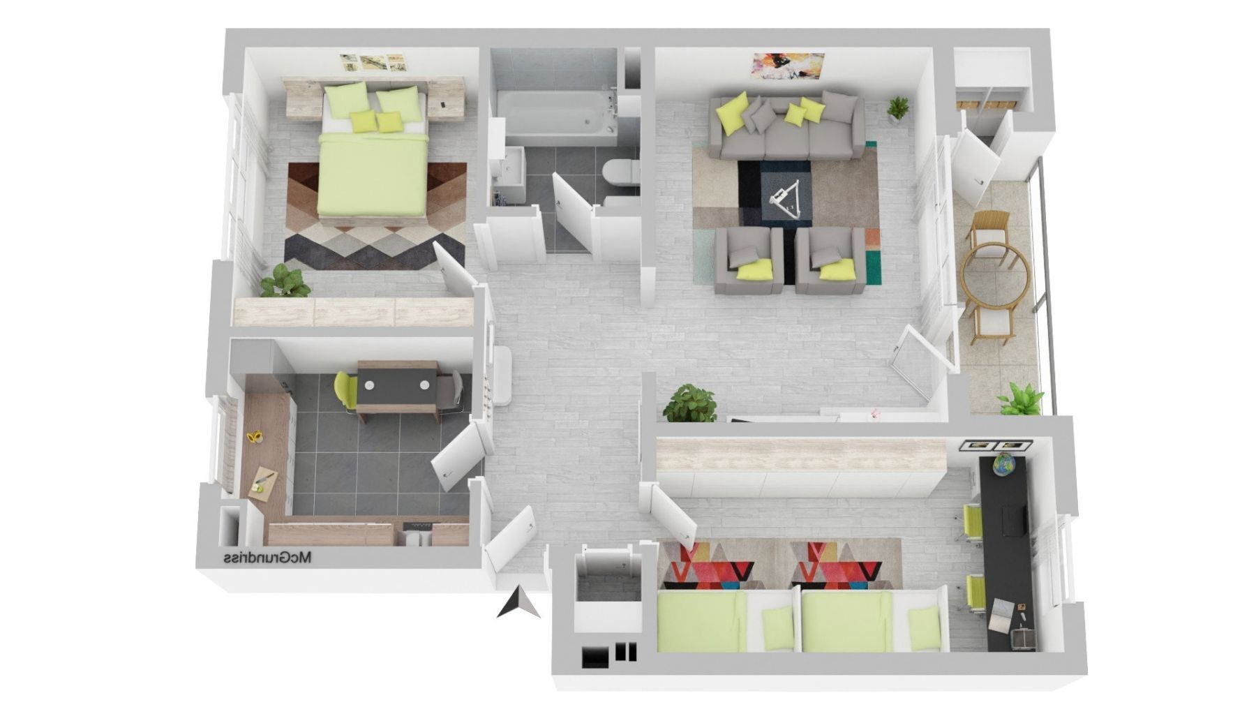 3+1, Frank-Wedekind-Straße Wiesbaden Wiesbaden Hessen 65201, 77 m² - 1