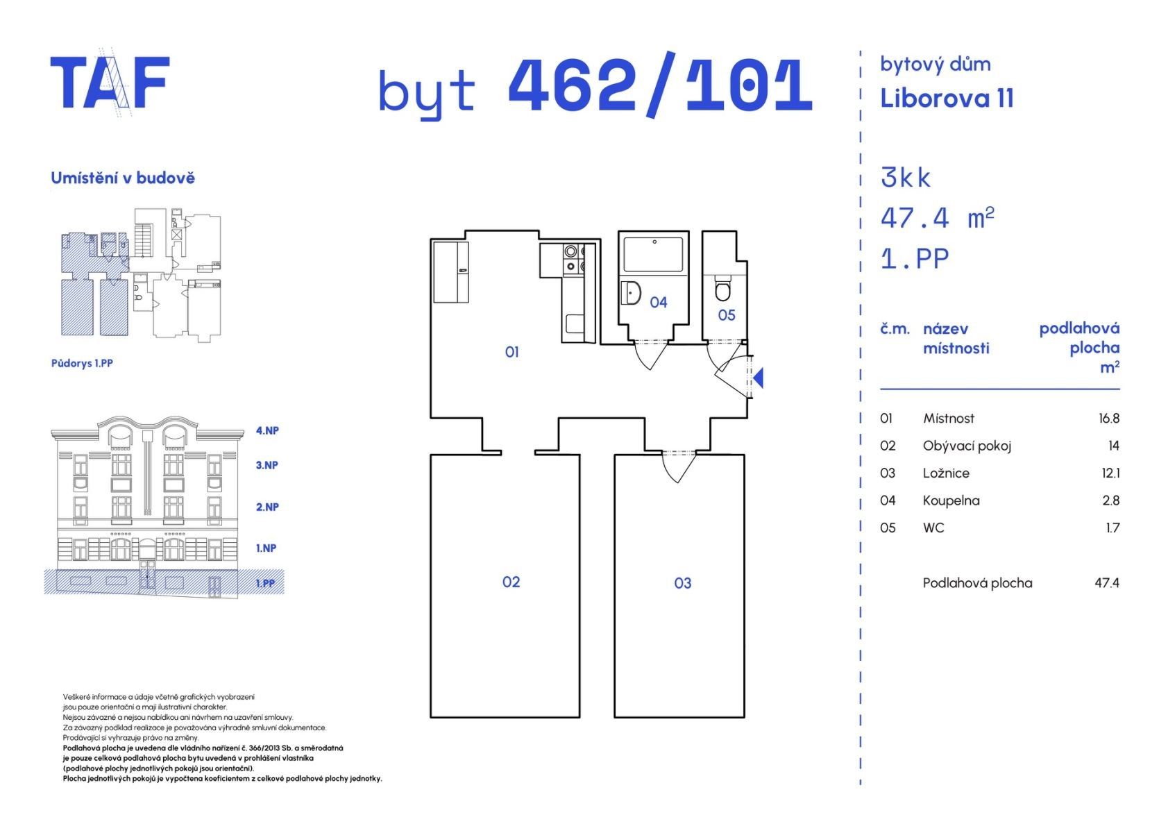 Byt 3+kk · 47 m² · Liborova, Praha - Břevnov - 3