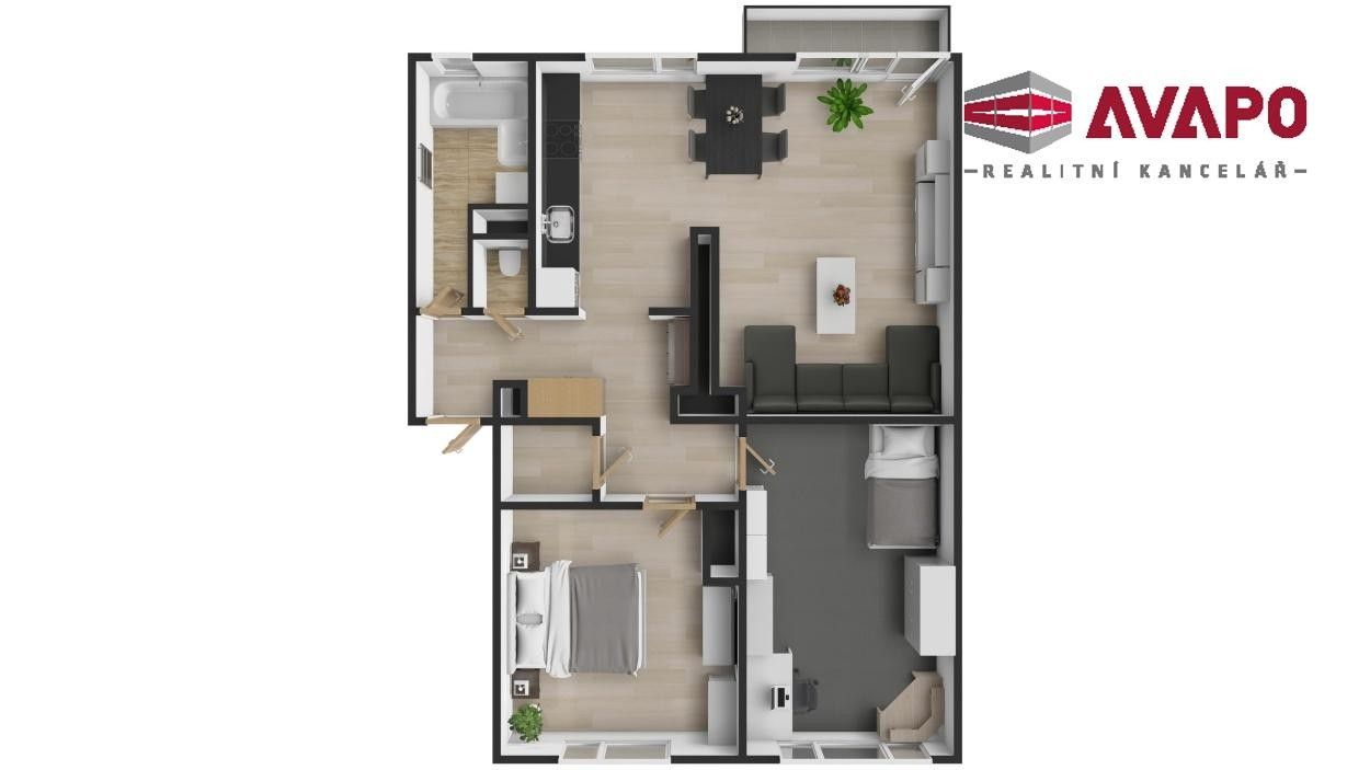 Prodej byt 3+1 - Klokočov, Vítkov, 73 m²