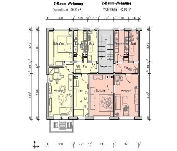 2+1, Strasse des Aufbaus 15, , Durynsko, 46 m² - 2