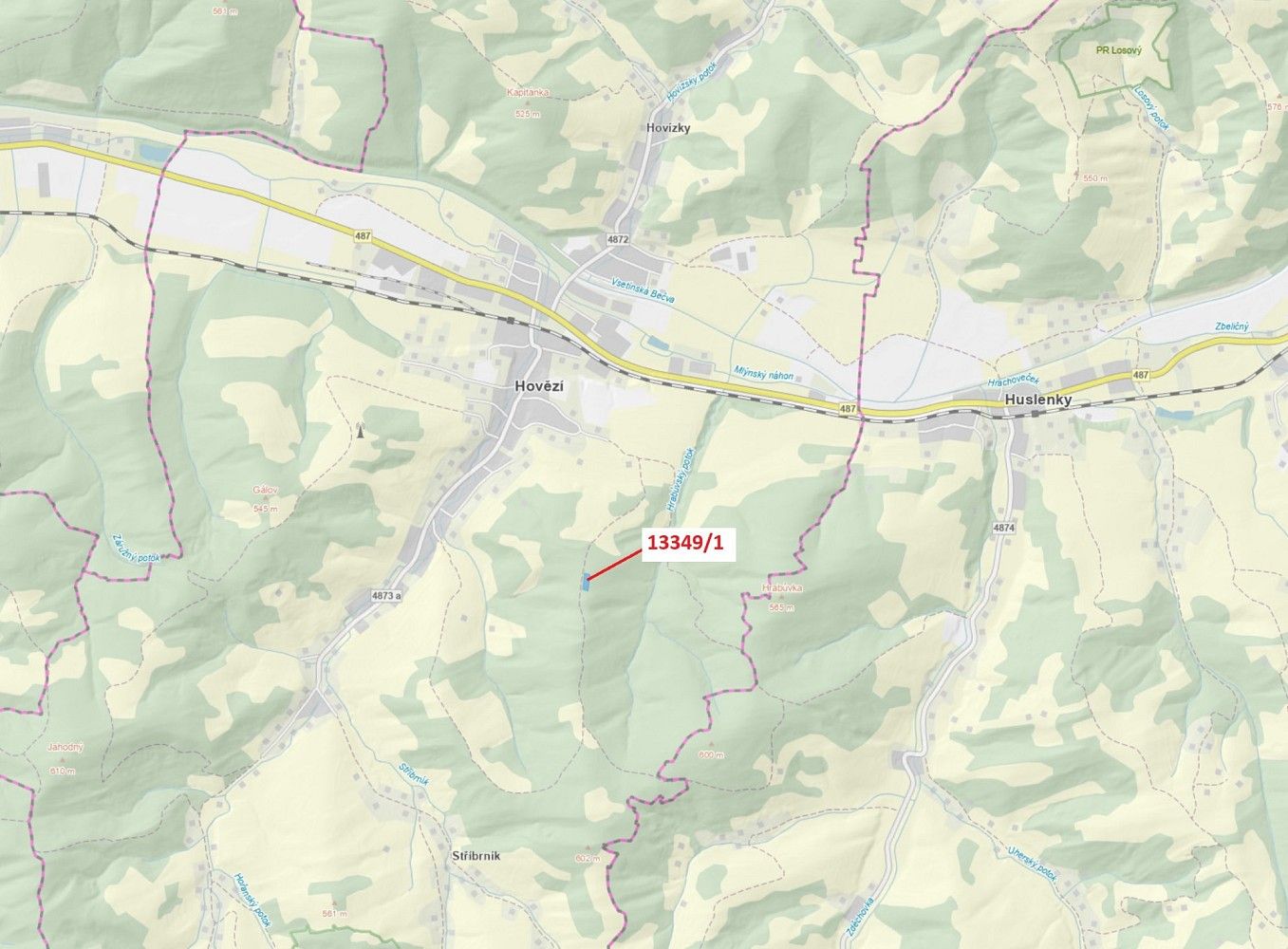 Louka, 1 868 m²