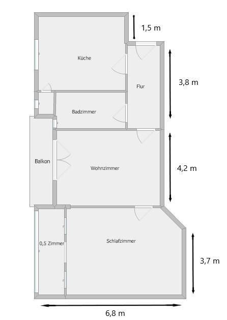 2+kk, Parkstraße 21b Osnabrück Osnabrück Niedersachsen 49080, 76 m² - 1