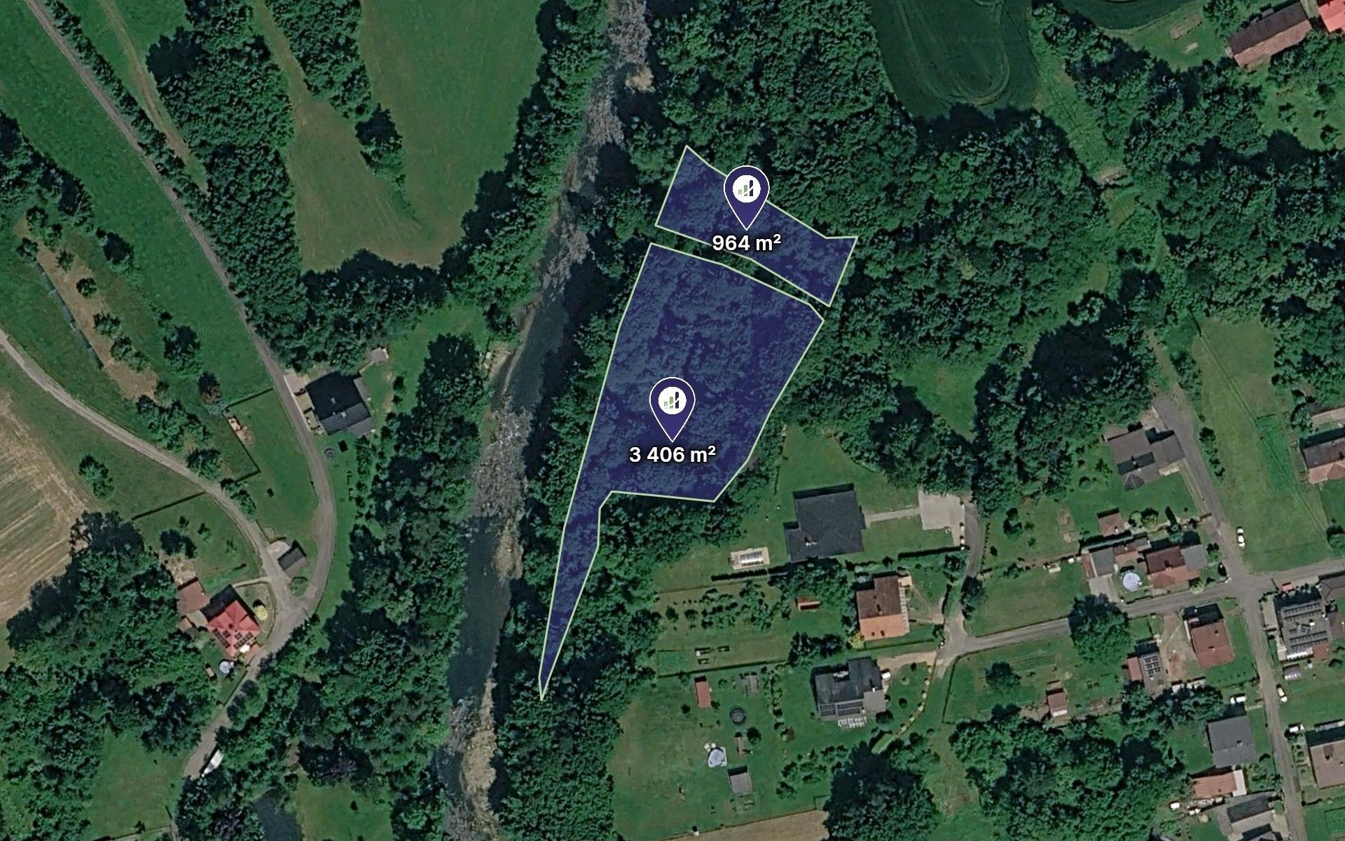 Louky, Hrádek, 4 370 m² - 1