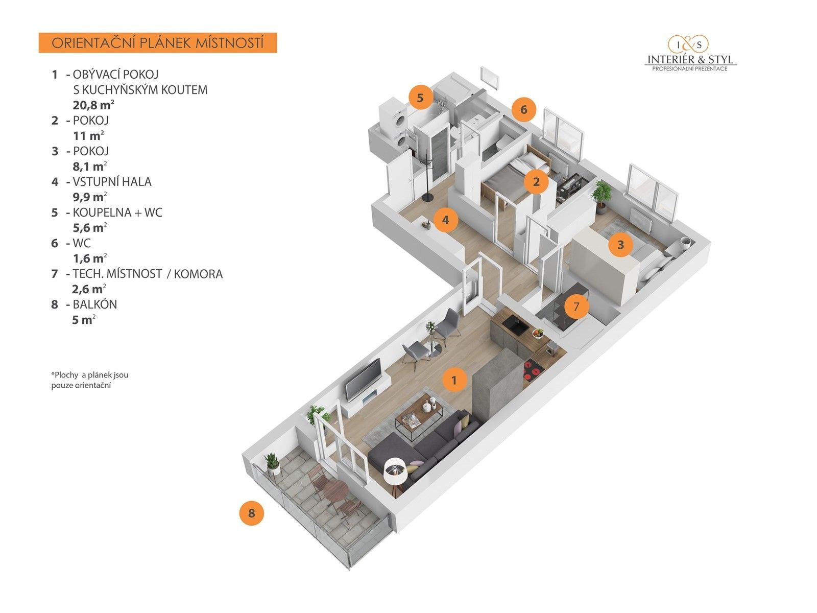 3+kk, Arnošta Staňka , Praha Hostivař, 66 m² - 2