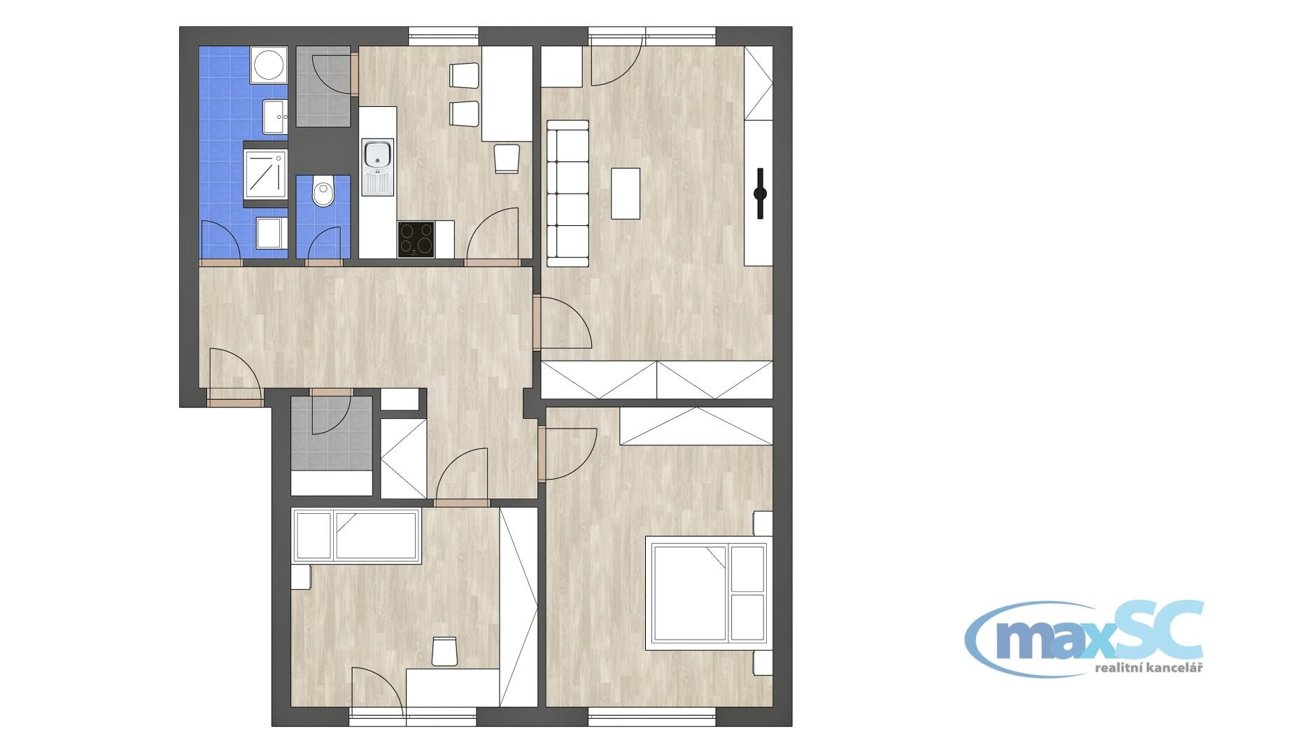 Prodej byt 3+1 - Pouchovská 420, Hradec Králové Pouchov, 80 m² - 5