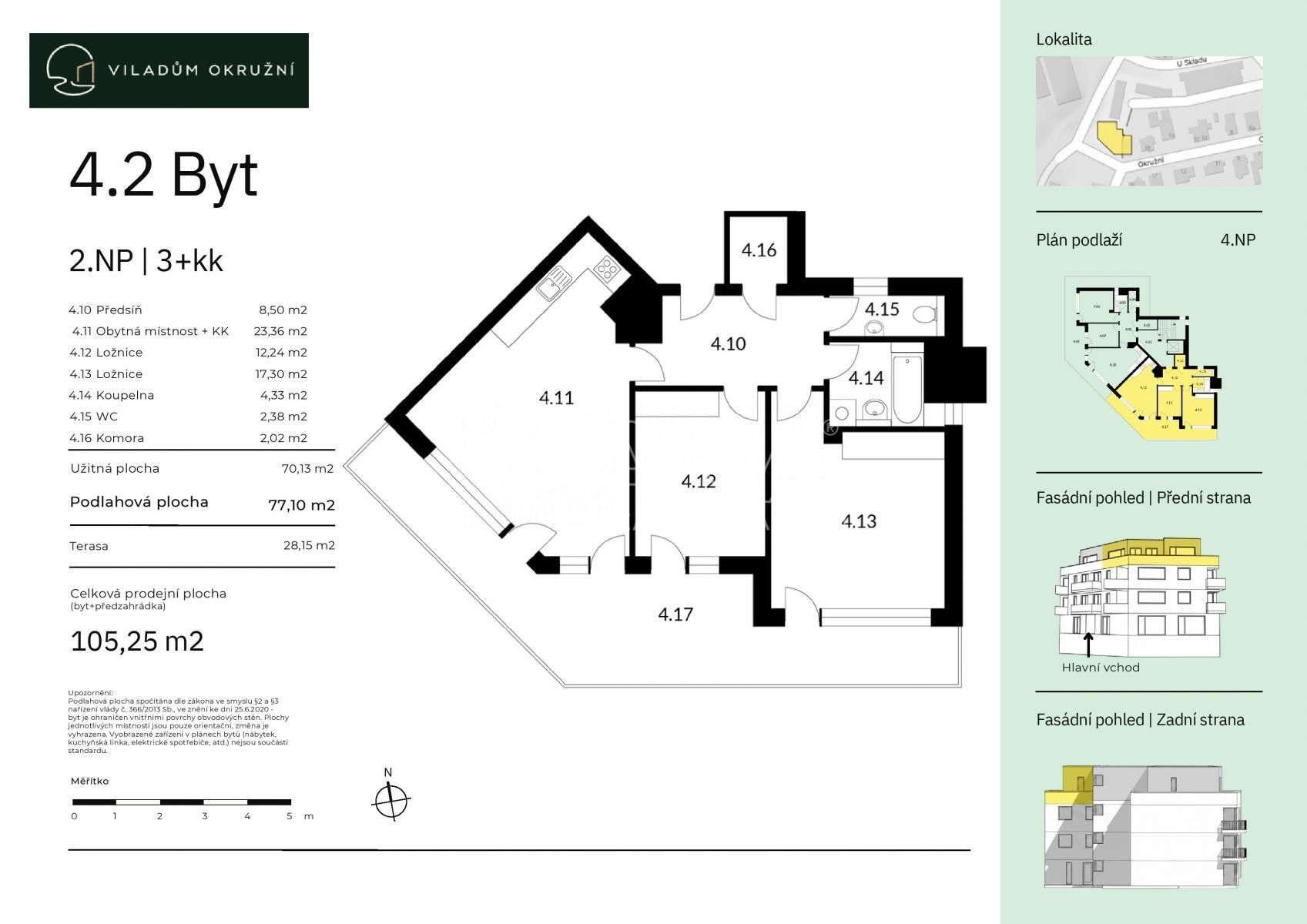 3+kk, Okružní , Praha, 77 m² - 2