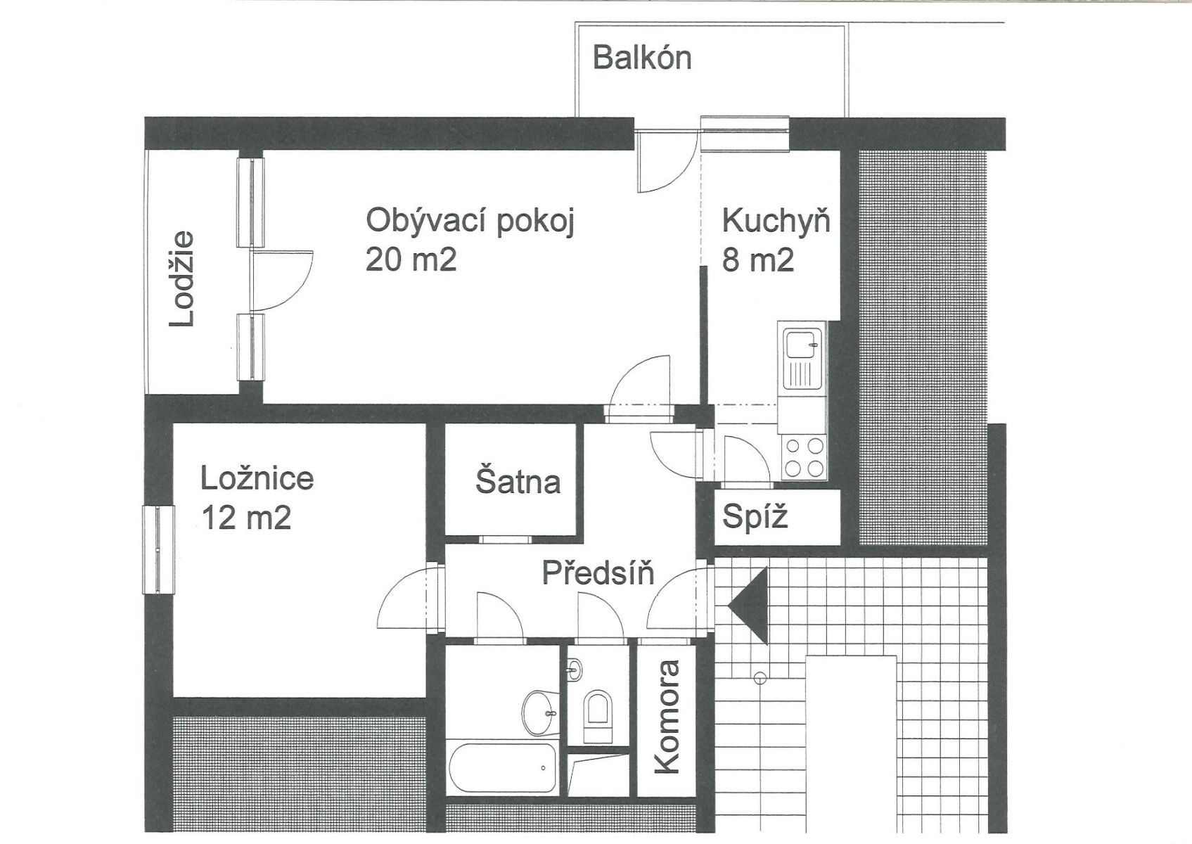 Byt 2+kk · 62 m² · Hoškova, Praha - Košíře - 4