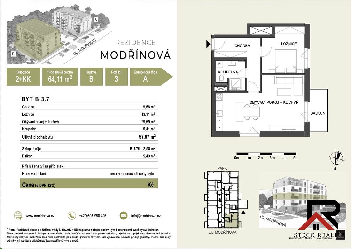 Prodej byt 2+kk - Třebíč - Nové Město, Kraj Vysočina, 58 m² - 5