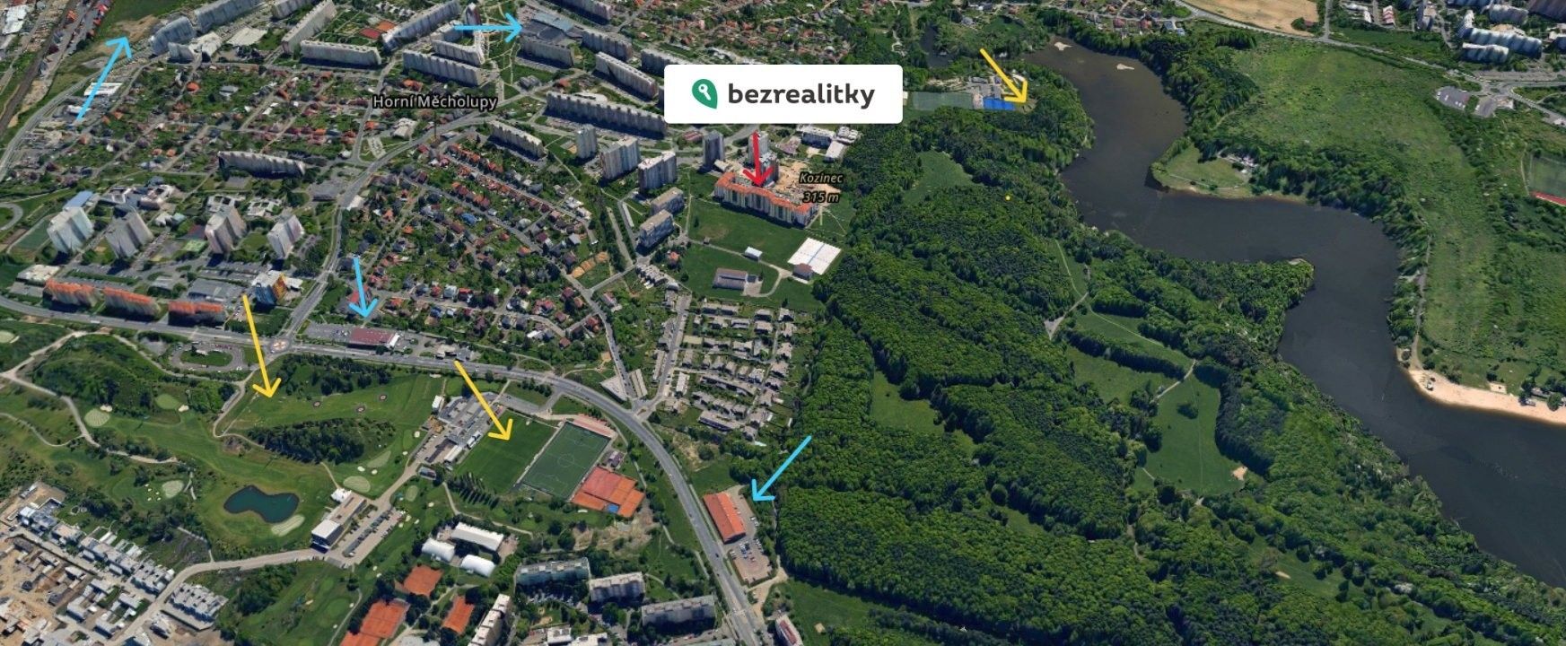 1+1, Nad přehradou 619, Praha Horní Měcholupy, 43 m² - 2