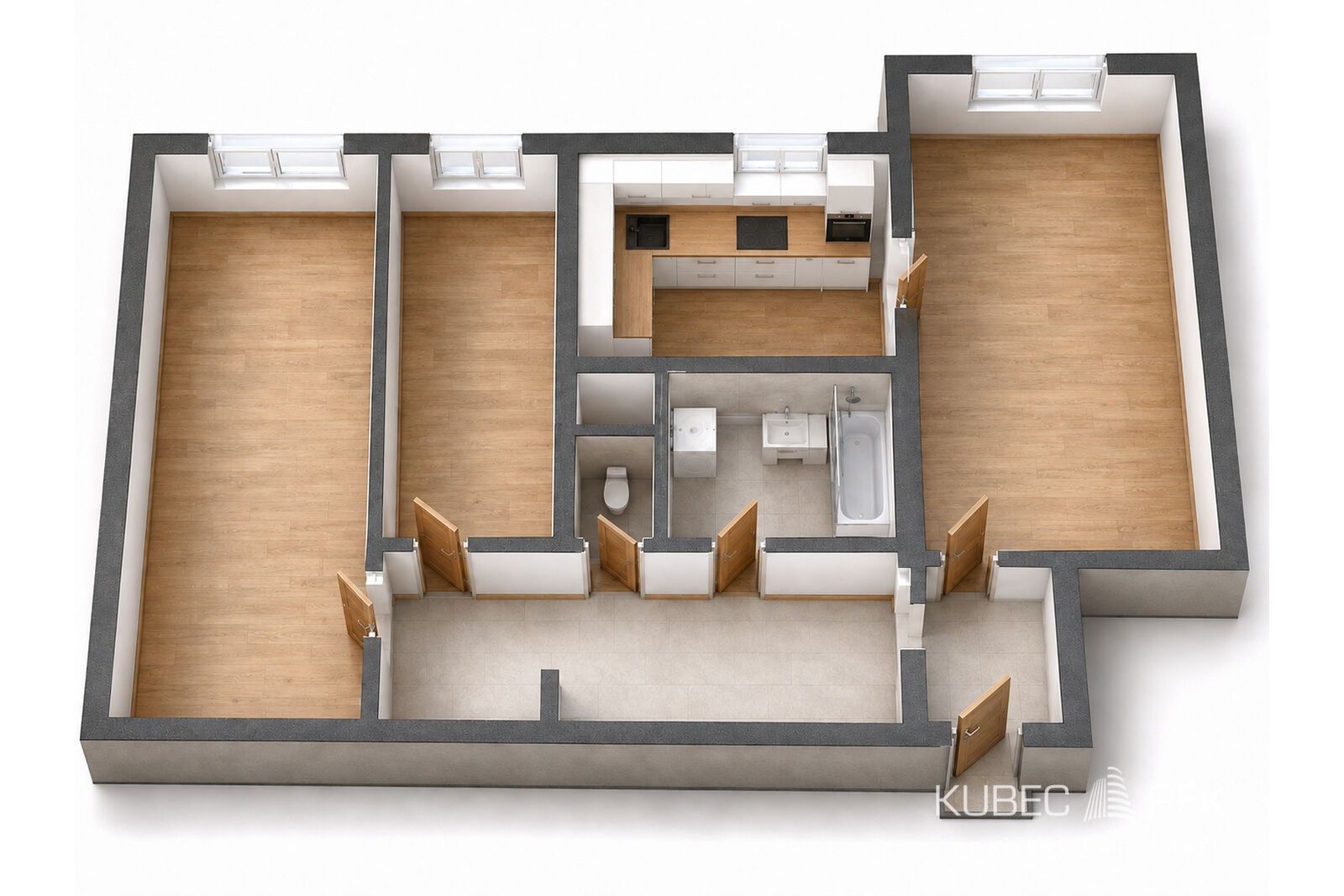 Byt 3+1 · 67 m² · Minská 2781, Tábor - 3