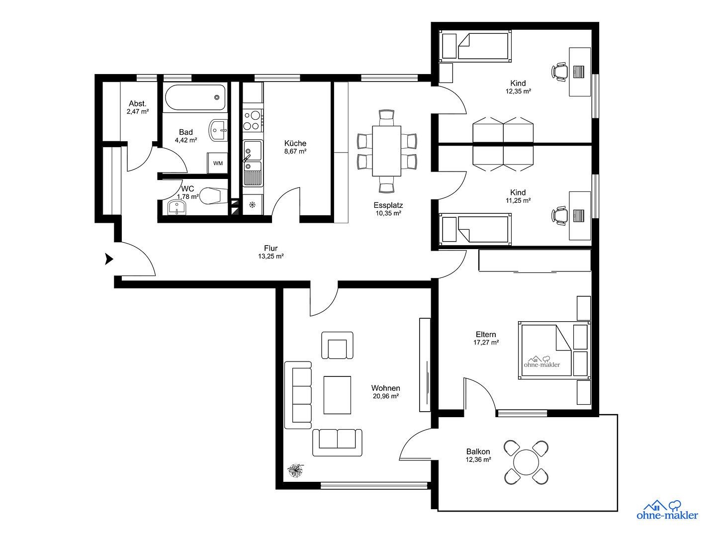 4+kk, , Bádensko-Württembersko, 108 m² - 2