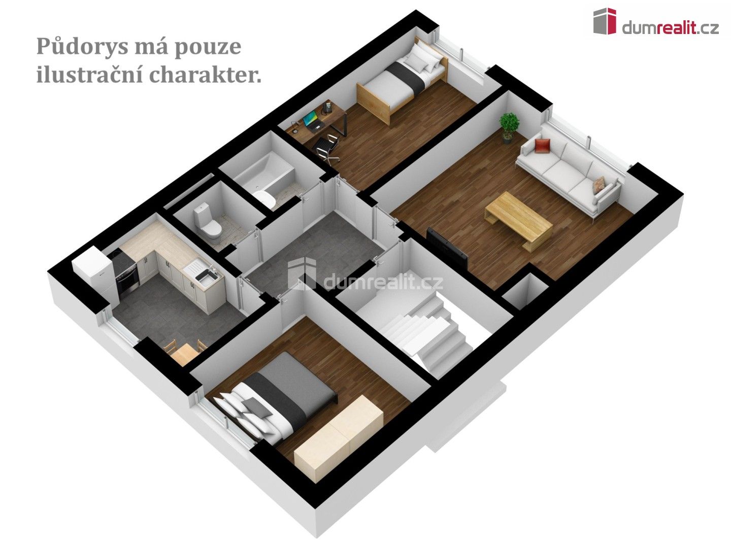 Byt 3+1 · 60 m² · Frymburk - 4