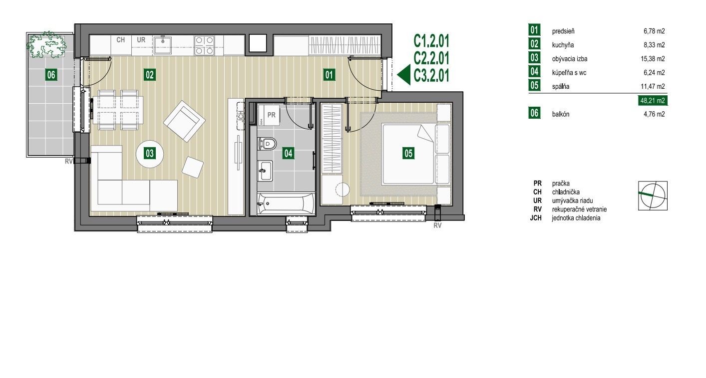 Byt 2+1 · 50 m² · Limbašská cesta, Pezinok - Grinava, Bratislavský kraj - 3