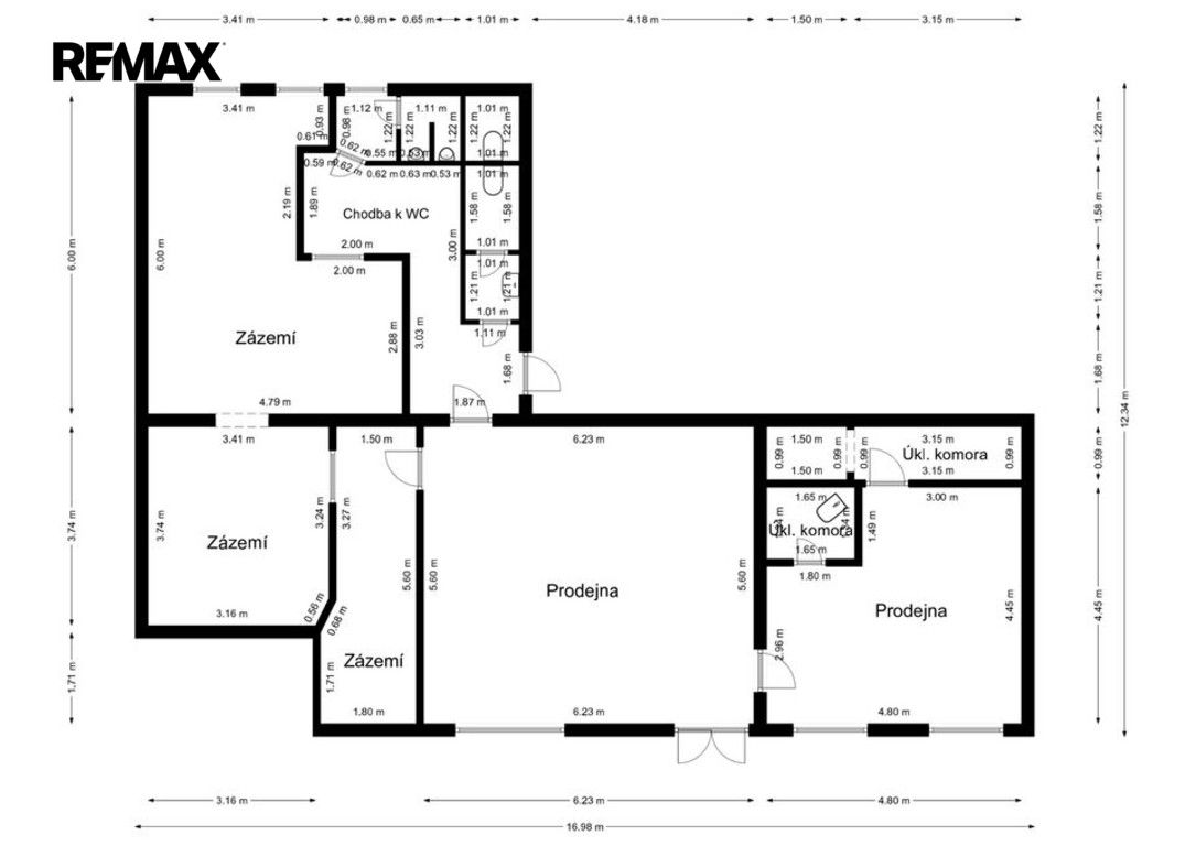 Pronájem obchodní prostory - třída Karla IV. 467, Hradec Králové, 121 m² - 2