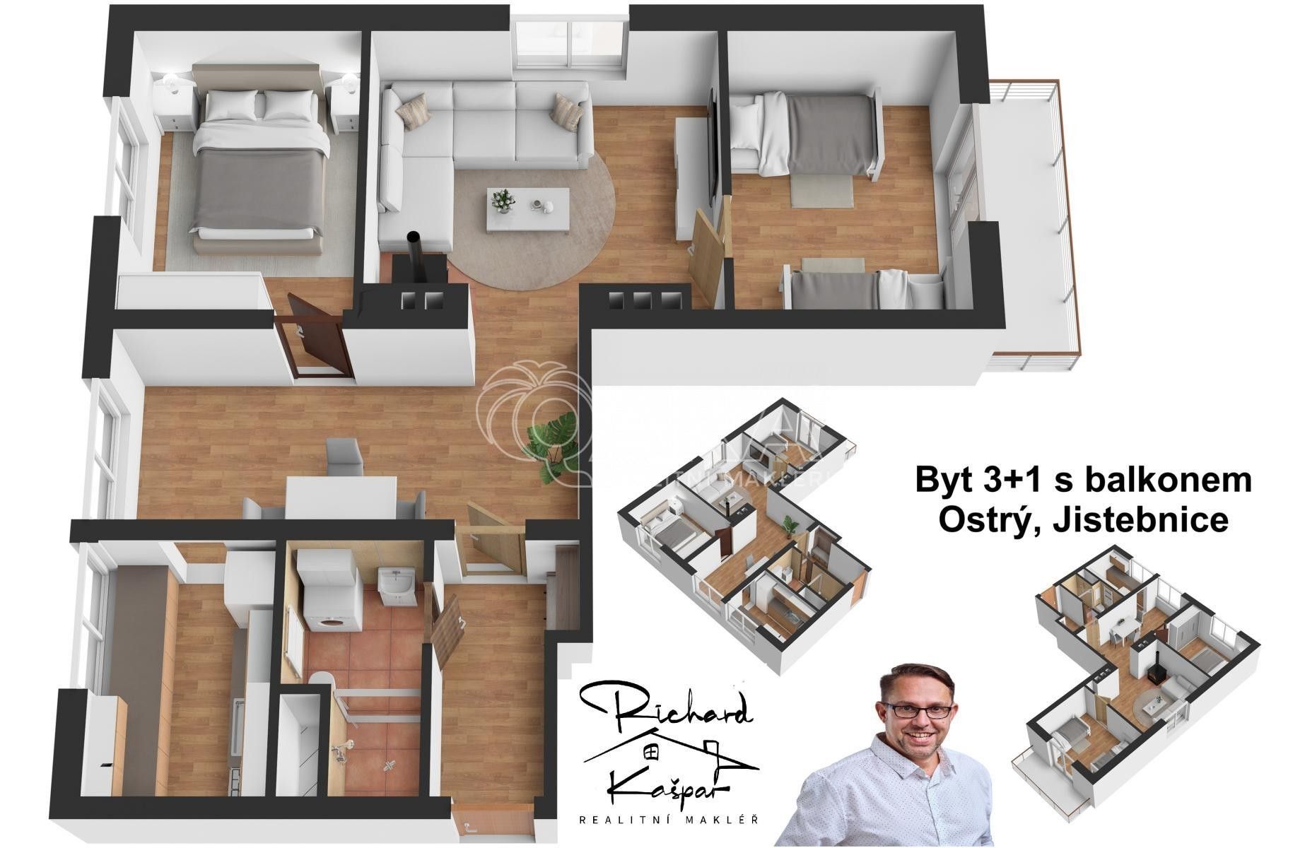 Prodej byt 3+1 - Jistebnice Ostrý, 55 m² - 5