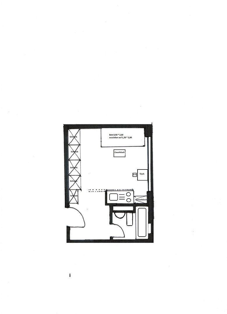 1+1, Kreuzerweg 33 München Trudering Bayern 81825, 19 m² - 1