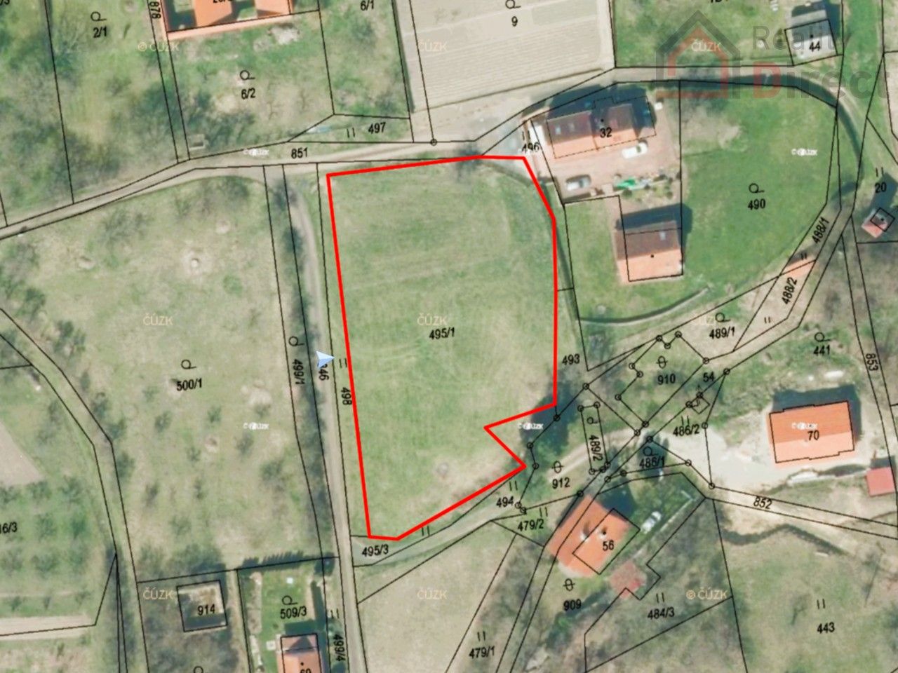 Pozemky pro bydlení, Zimoř, Liběšice, 2 343 m² - 1