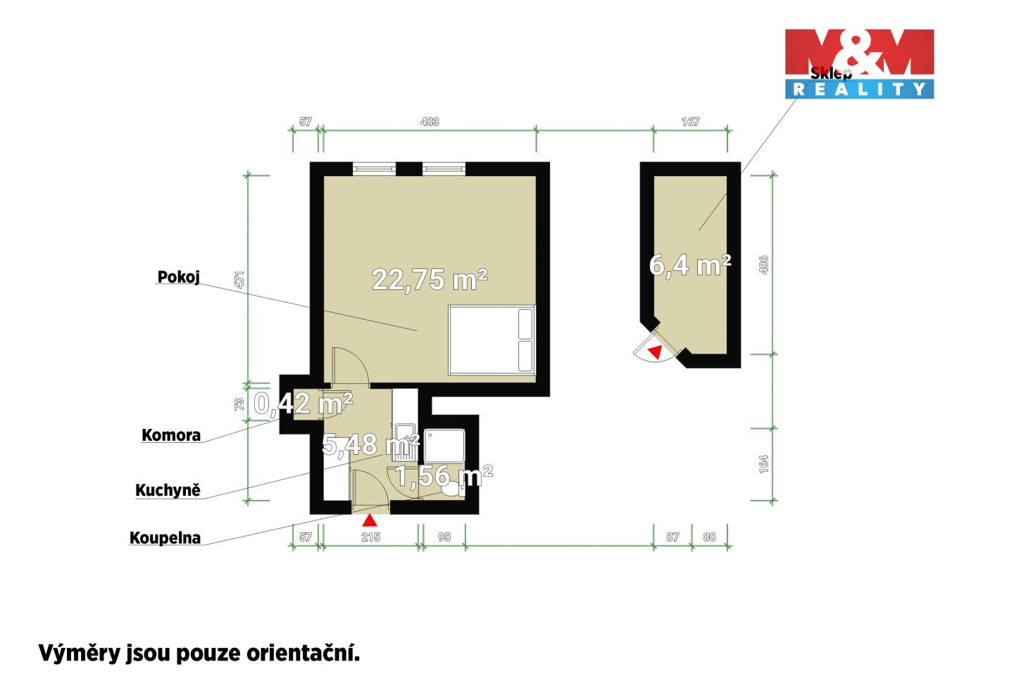 Byt 1+kk · 30 m² · Rokycanská, Plzeň - 3