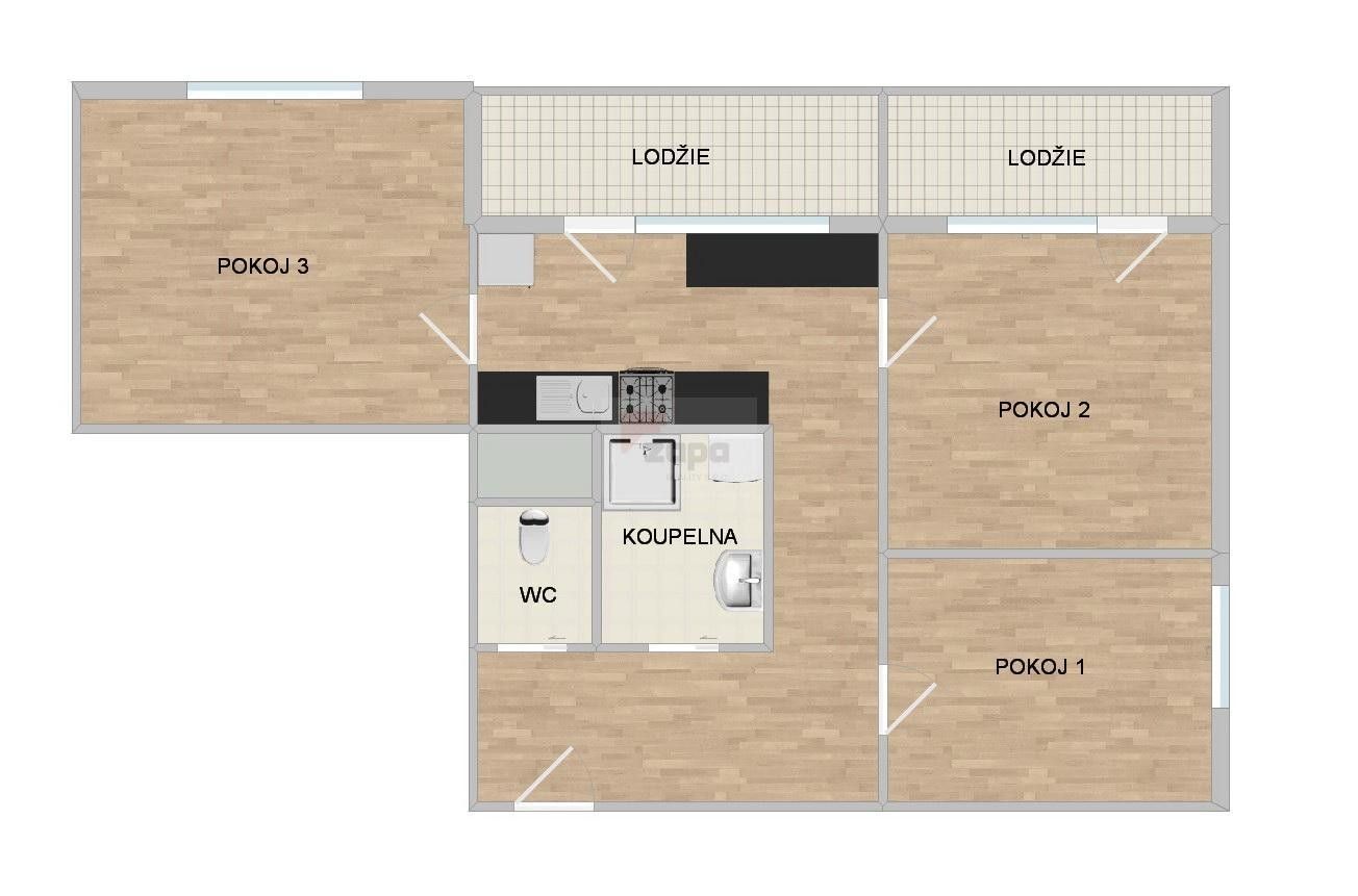 Byt 3+kk · 56 m² · Rýmařovská, Praha - 4