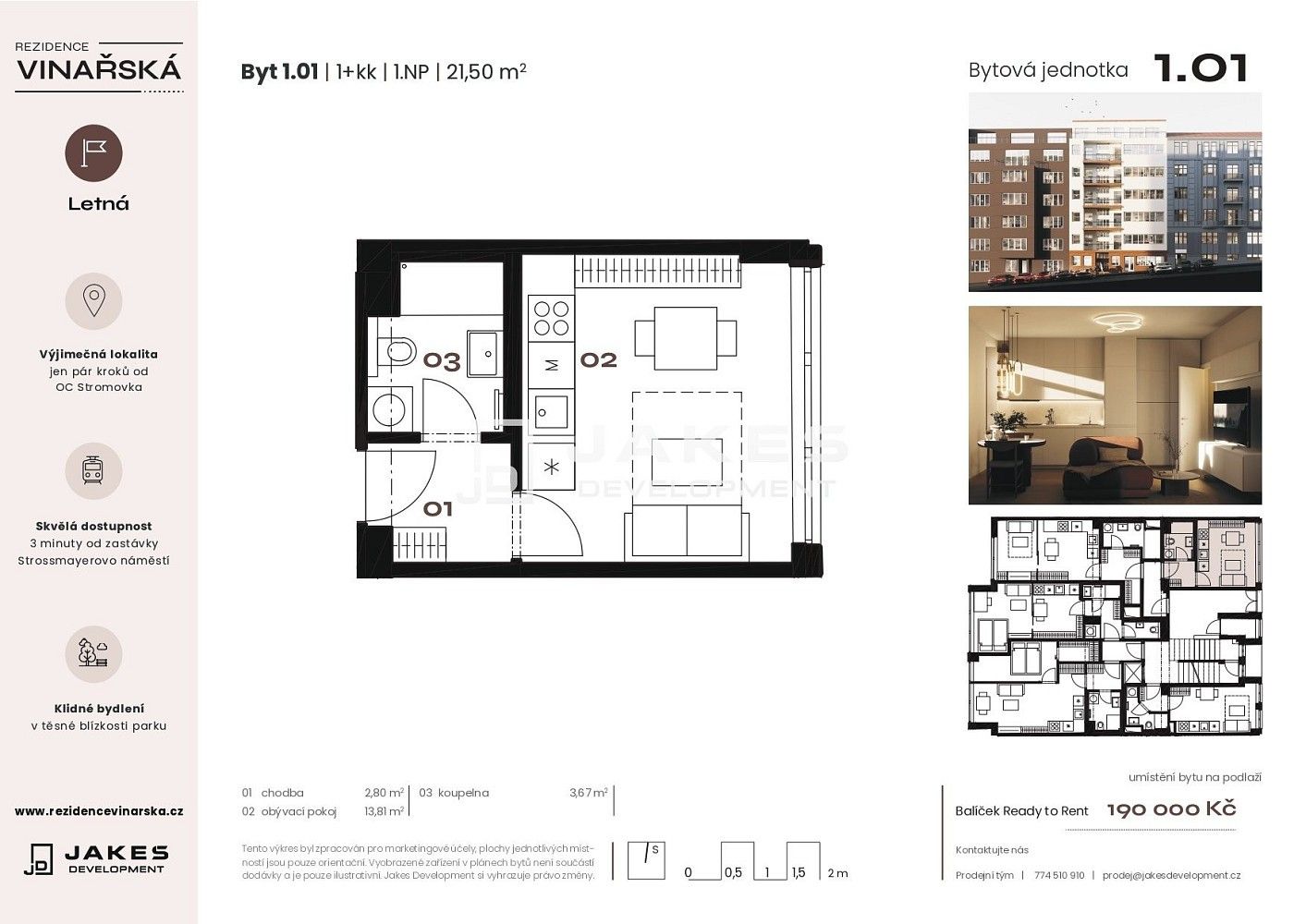 1+kk, Vinařská, Praha 7 - Holešovice, 22 m² - 2