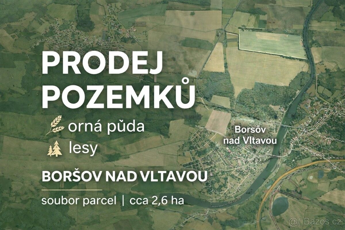Pozemky pro bydlení, Boršov nad Vltavou, 373 82