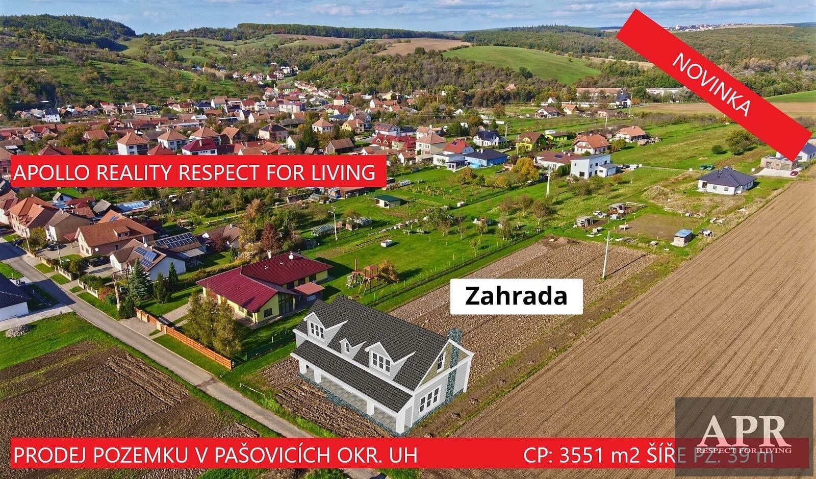 Pozemky pro bydlení, Pašovice, okres Uherské Hradiště, Zlínský kraj - 1
