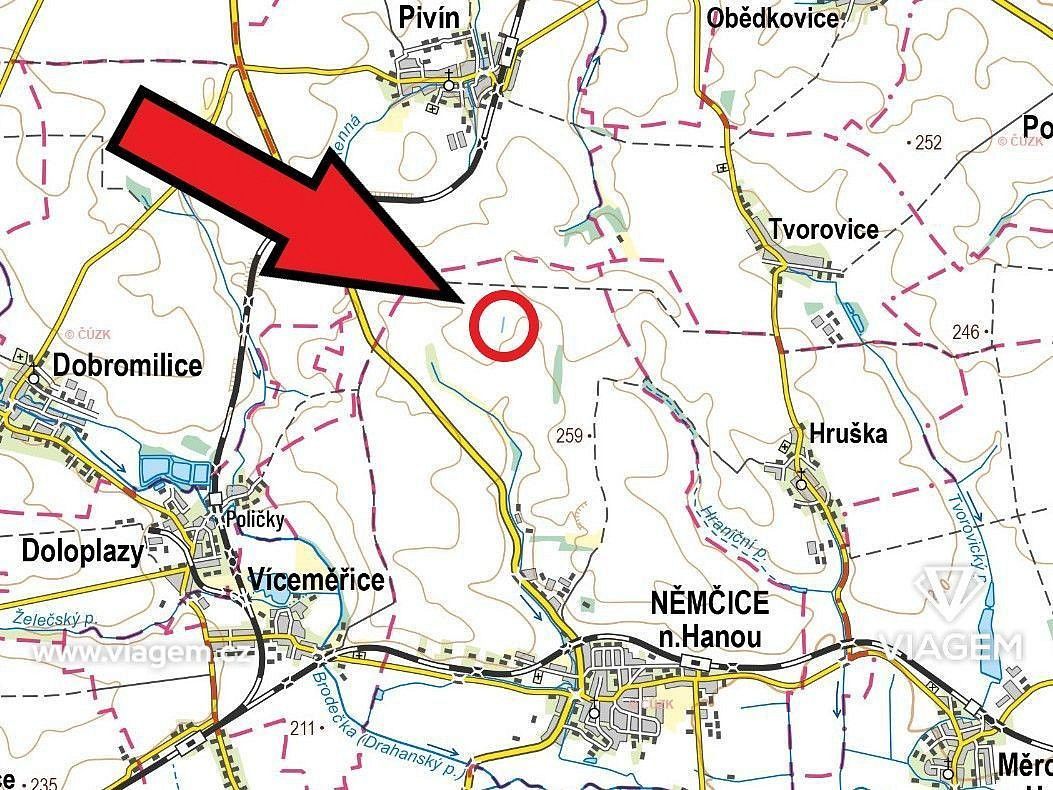Zemědělské pozemky, Němčice nad Hanou, okres Prostějov, Olomoucký kraj
