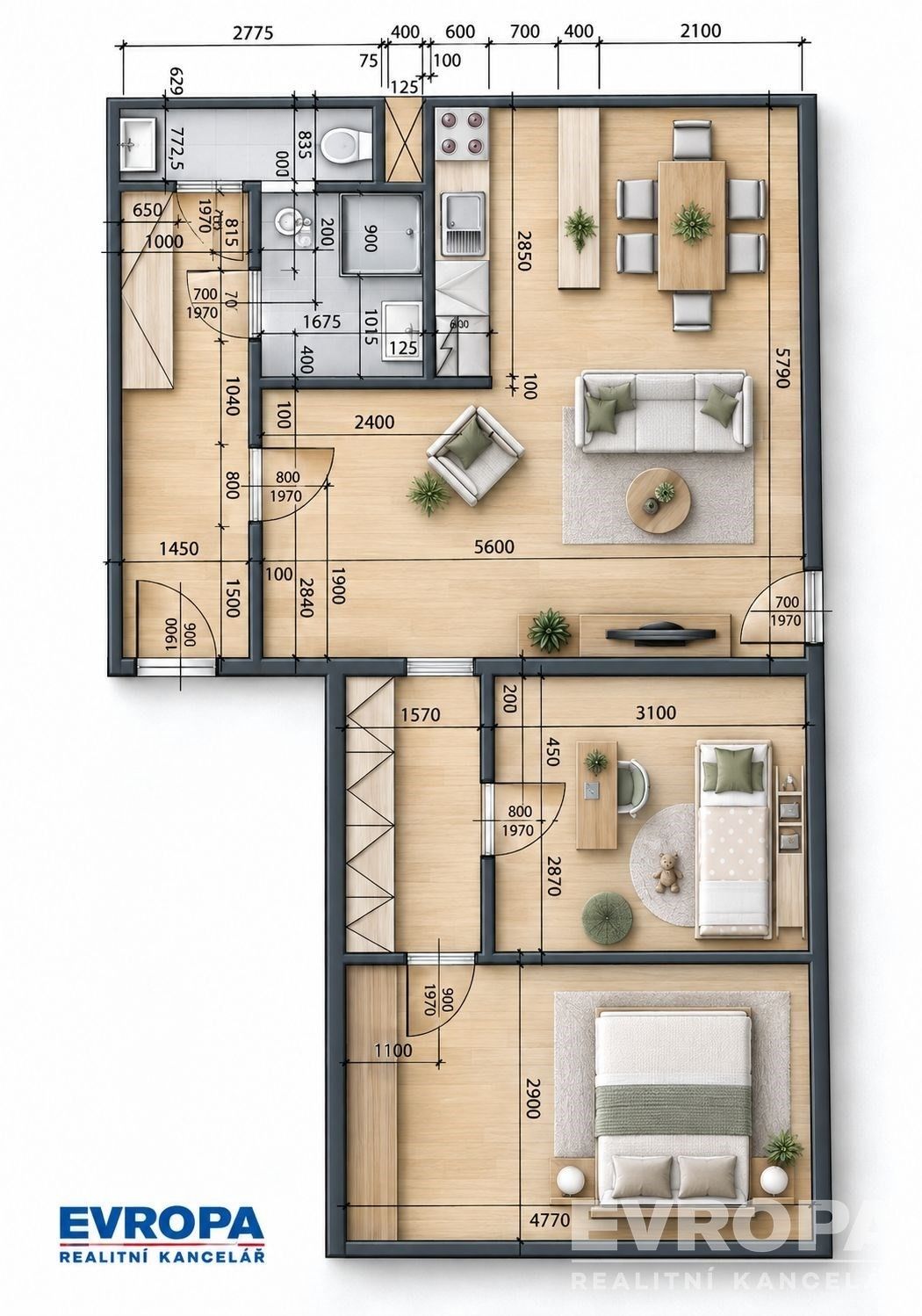 Byt 3+kk · 66 m² · U Sluncové 610, Praha Karlín - 4