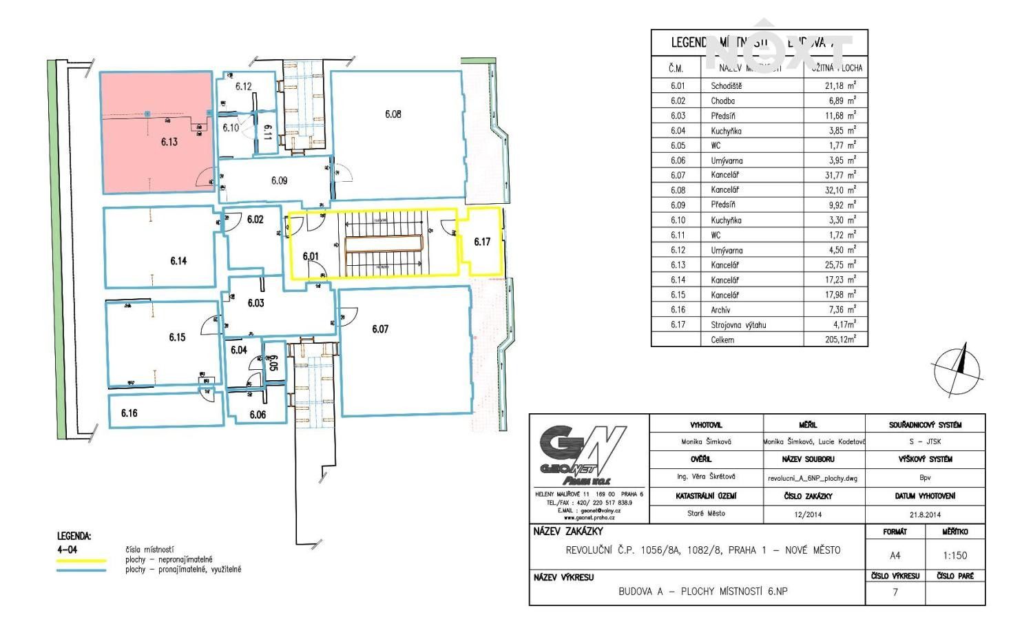 Pronájem kancelář - Nové Město, Praha, 26 m²