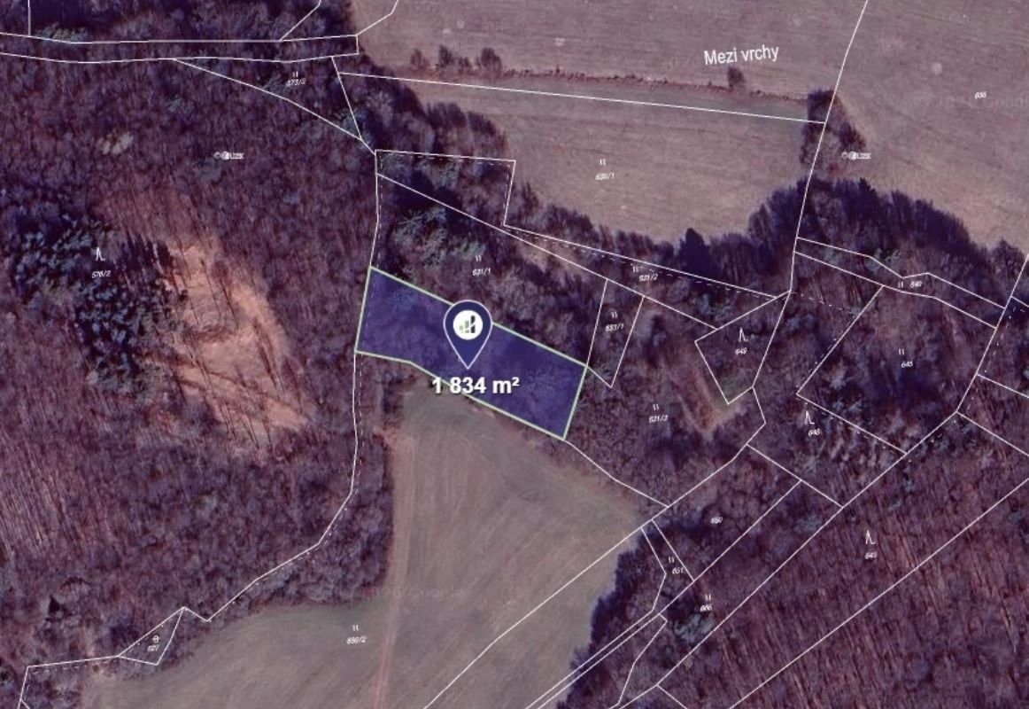 Louka, 1 834 m²