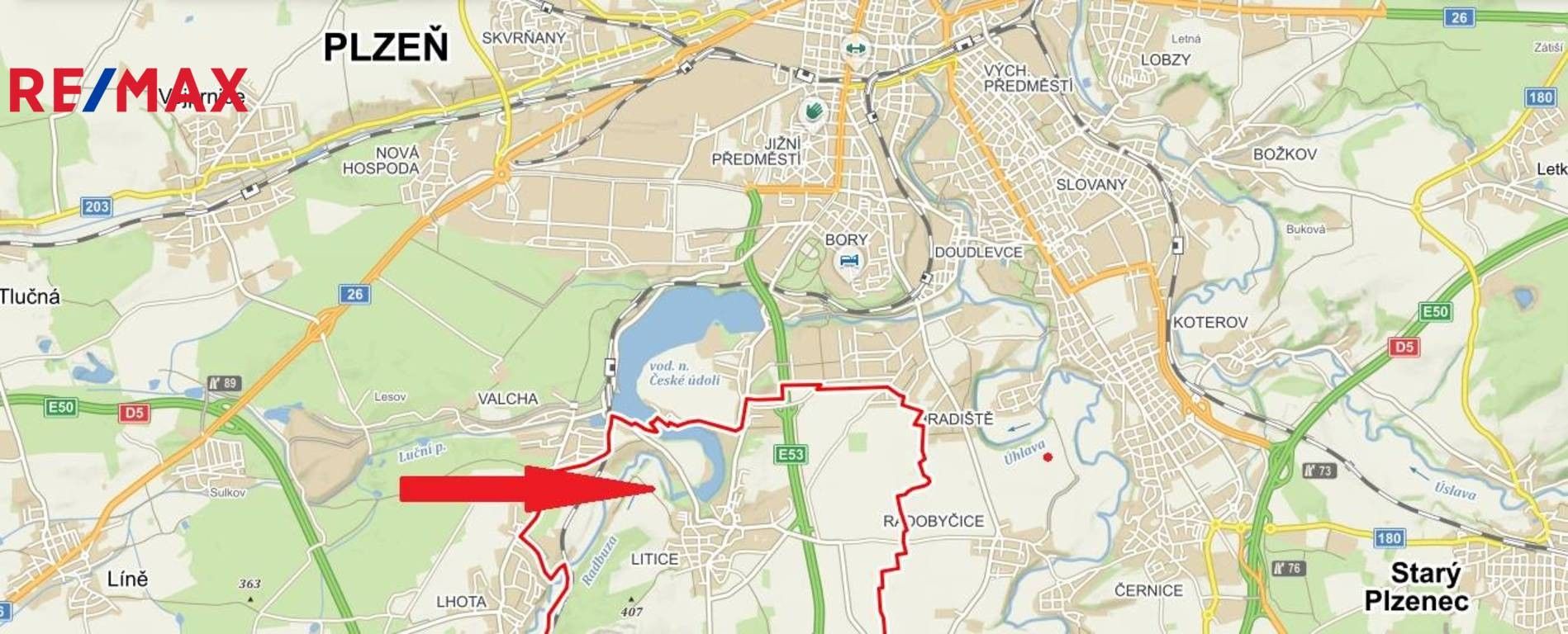 Prodej zemědělský pozemek - Plzeň, 26 563 m²