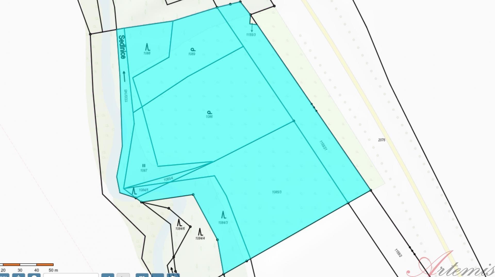 Zahrady, Sedlnice, 14 246 m² - 1