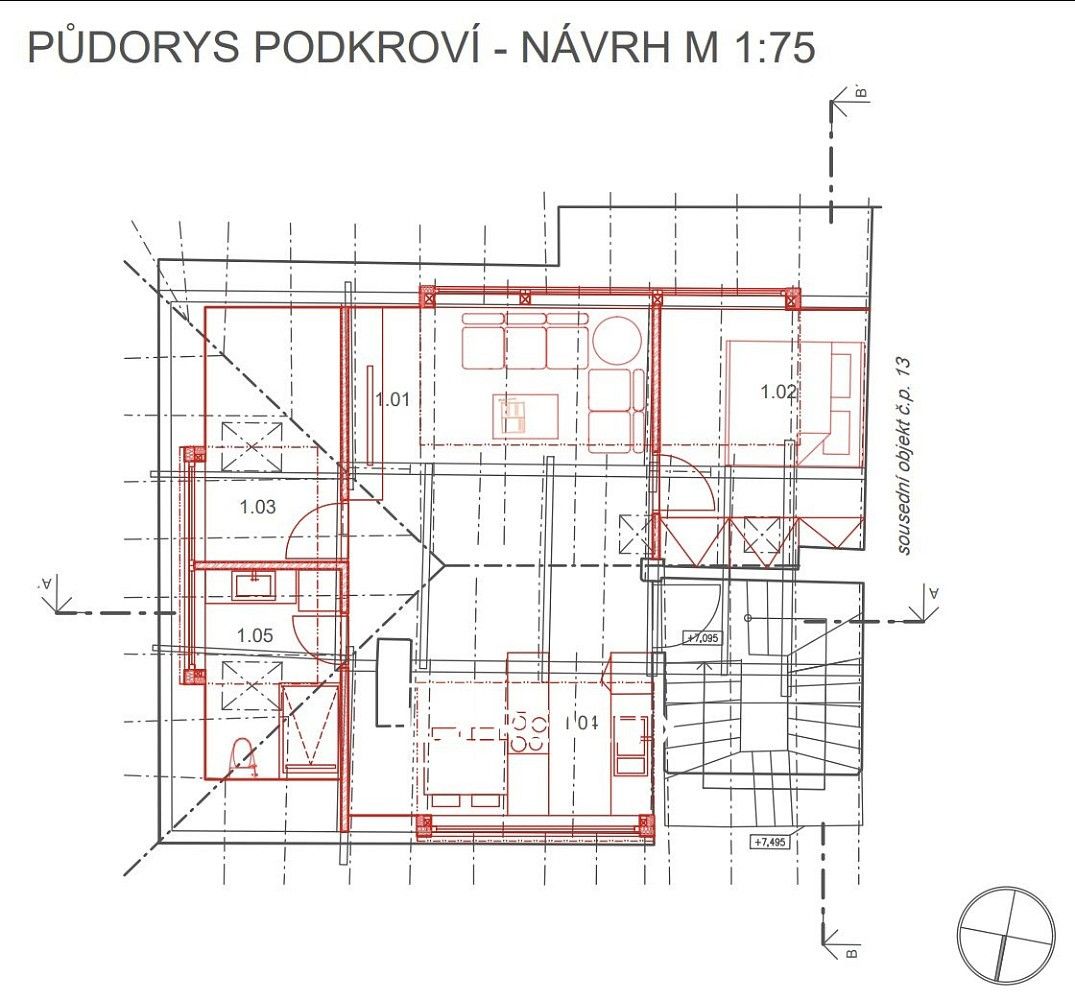 Prodej byt 3+kk - Praha - Radlice, okres Praha 5, Hlavní město Praha, 60 m² - 5