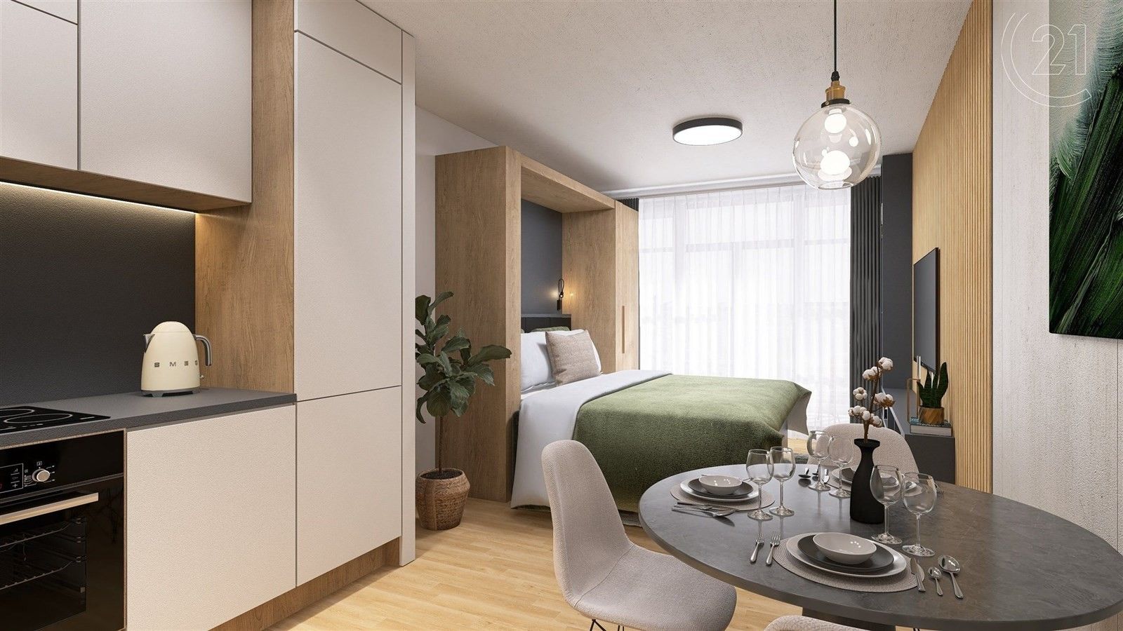 1+kk, Kolbenova, Praha, 33 m²