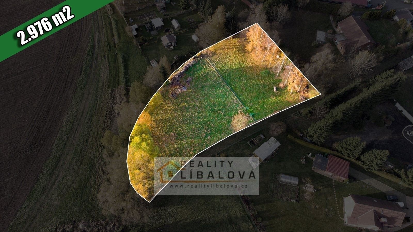 Prodej zahrada - Nádražní, Verneřice, 2 976 m²