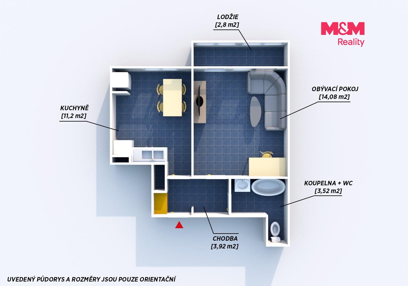 Byt 1+1 · 33 m² · Čechovská, Příbram - 4