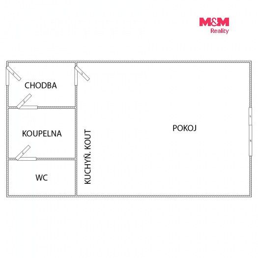 Pronájem byt 1+kk - B. Němcové, Milevsko, 20 m² - 5
