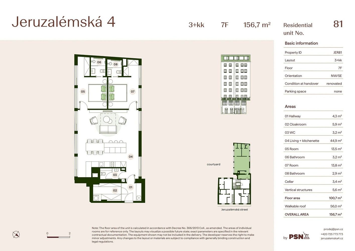 Byt 3+kk · 95 m² · Jeruzalémská, Praha 1 - Nové Město - 3