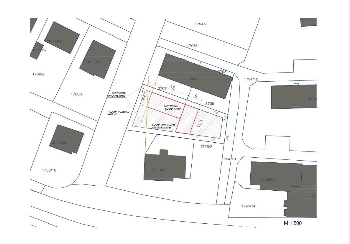 Pozemek pro bydlení · 617 m² · Žižkova, Havlíčkův Brod - 3