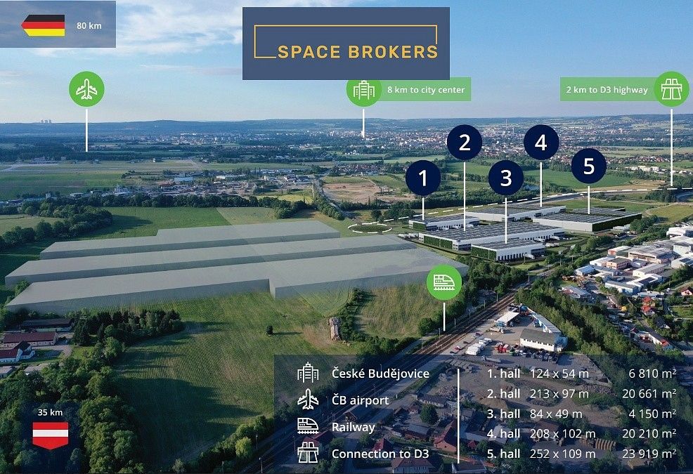 Pronájem sklad - České Budějovice, 9 500 m² - 5
