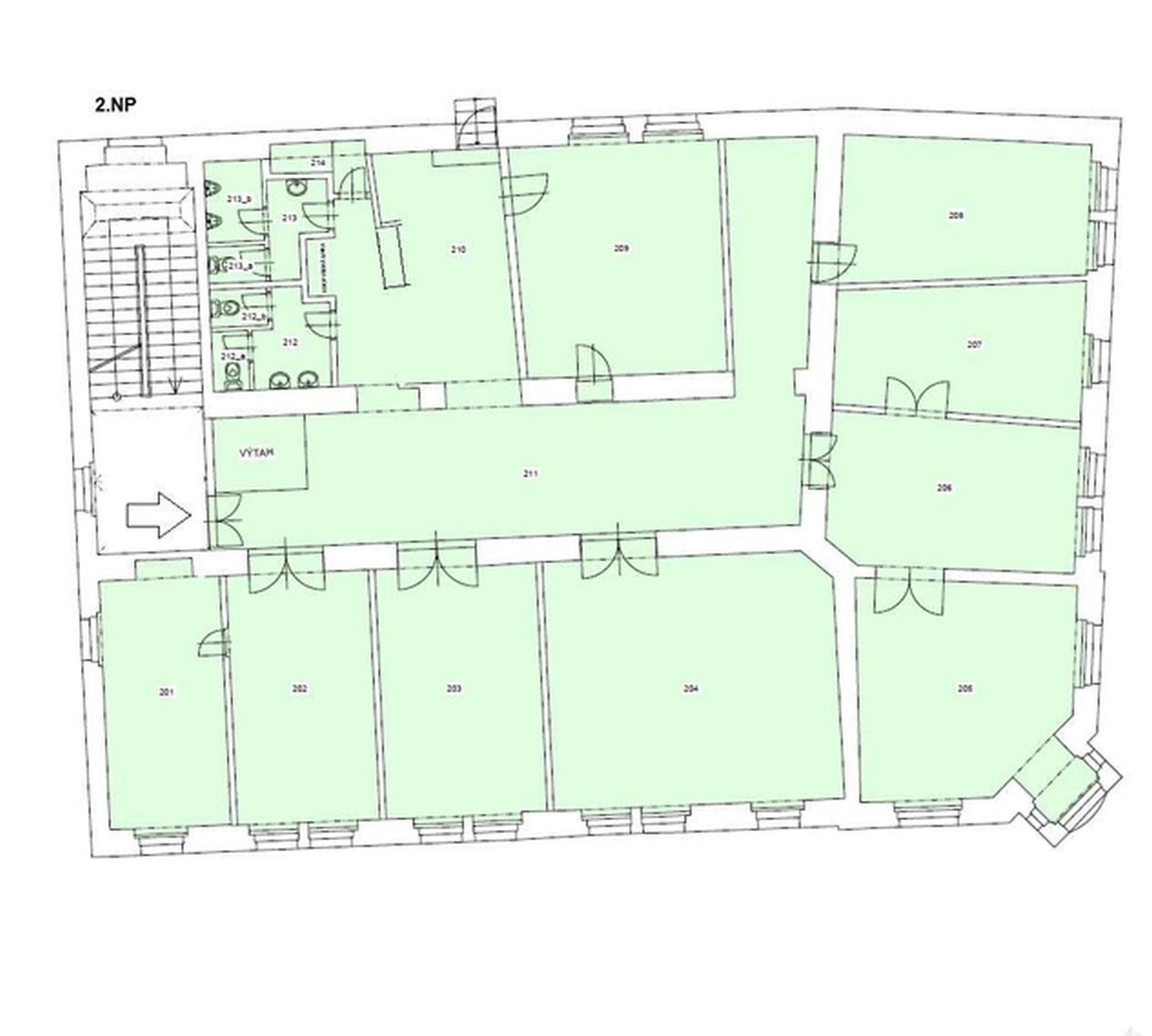 Pronájem kancelář - Chrudimská, Praha, 325 m²